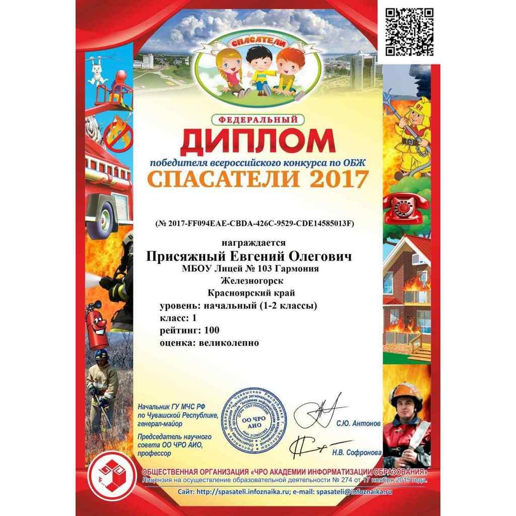 Результаты  участия во Всероссийском конкурсе по ОБЖ Спасатели -2017